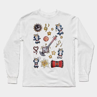 Watercolor Genshin Impact Xinyan set Long Sleeve T-Shirt